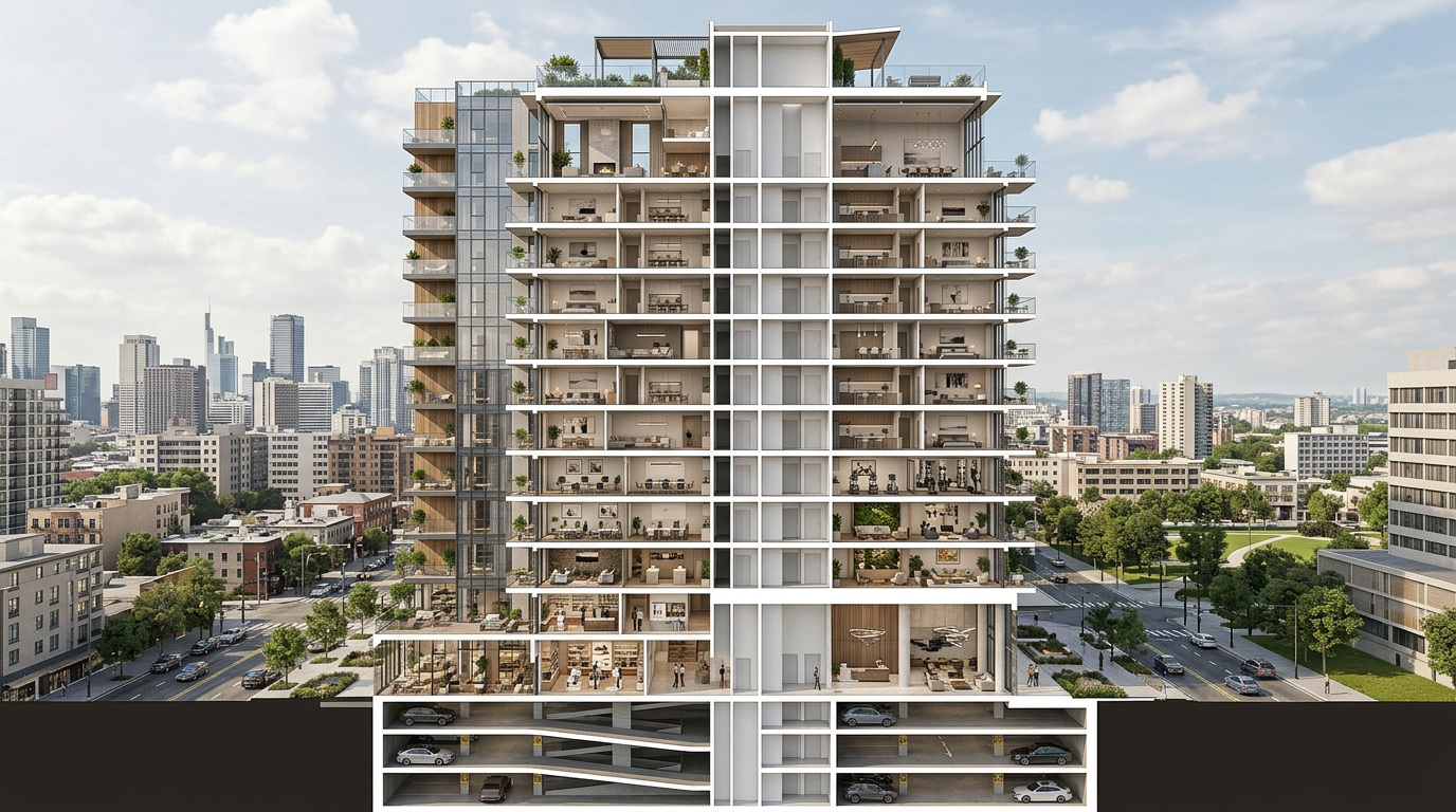 Архітектурний розріз будівлі — приклад 1