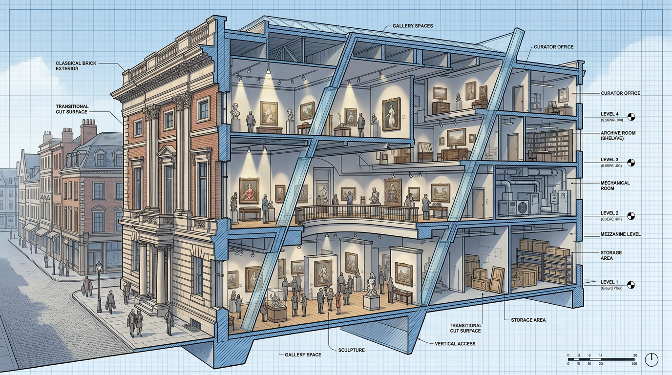 Архітектурний розріз будівлі — приклад 2