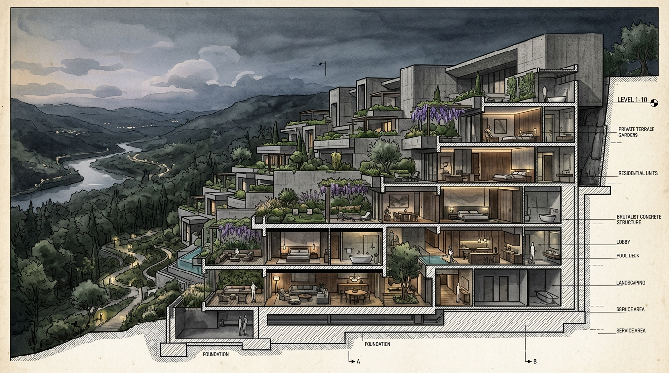 Архітектурний розріз будівлі — приклад 4