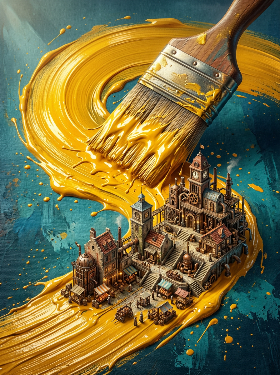 Місто мазками пензля — приклад 2