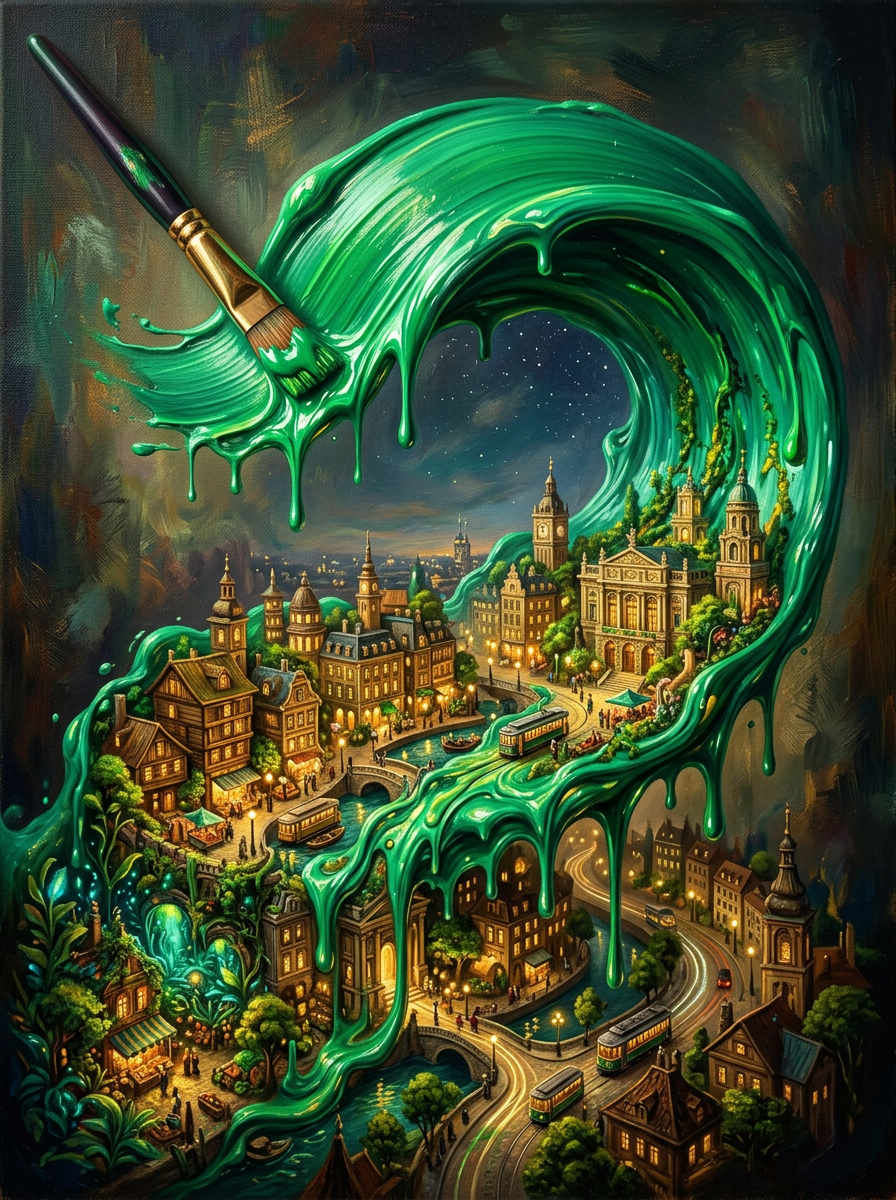 Місто мазками пензля — приклад 4