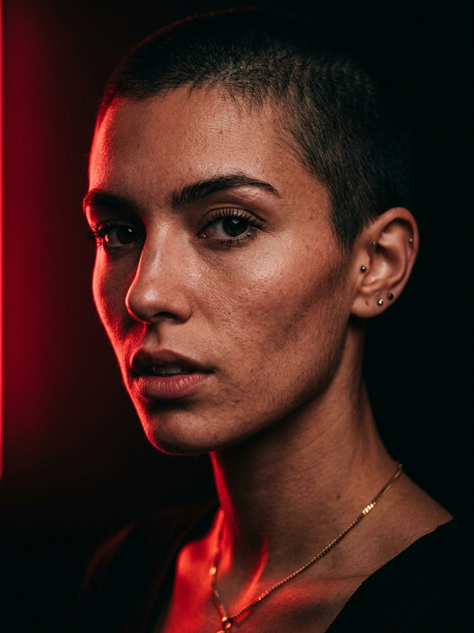 Кінематографічний портрет з кольоровим світлом — приклад 1