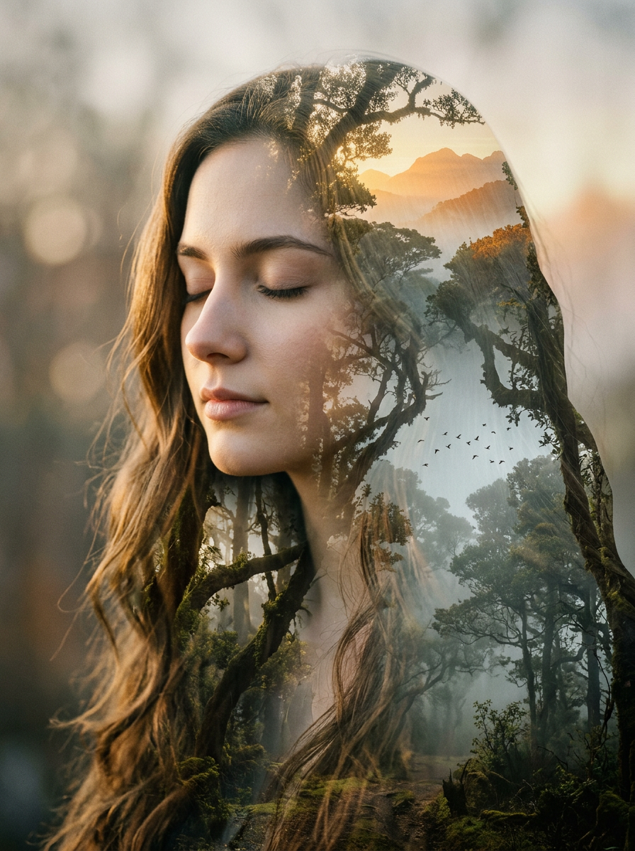 Подвійна експозиція: портрет — приклад 1