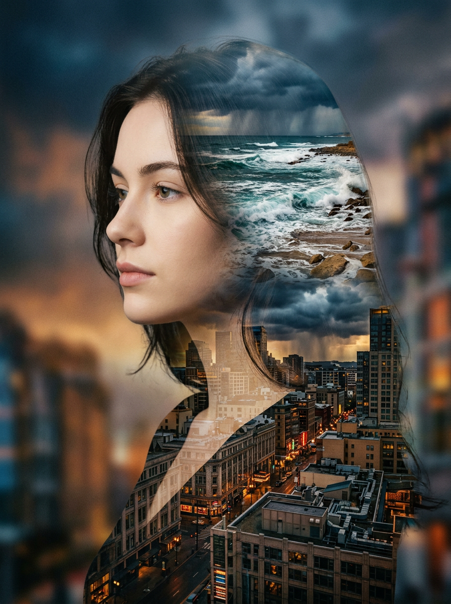 Подвійна експозиція: портрет — приклад 3