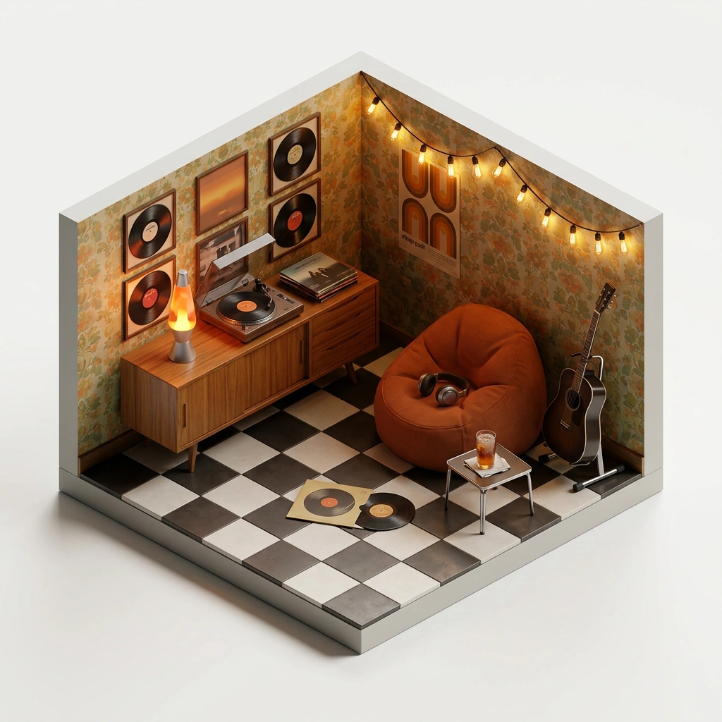 Ізометрична 3D кімната — приклад 4