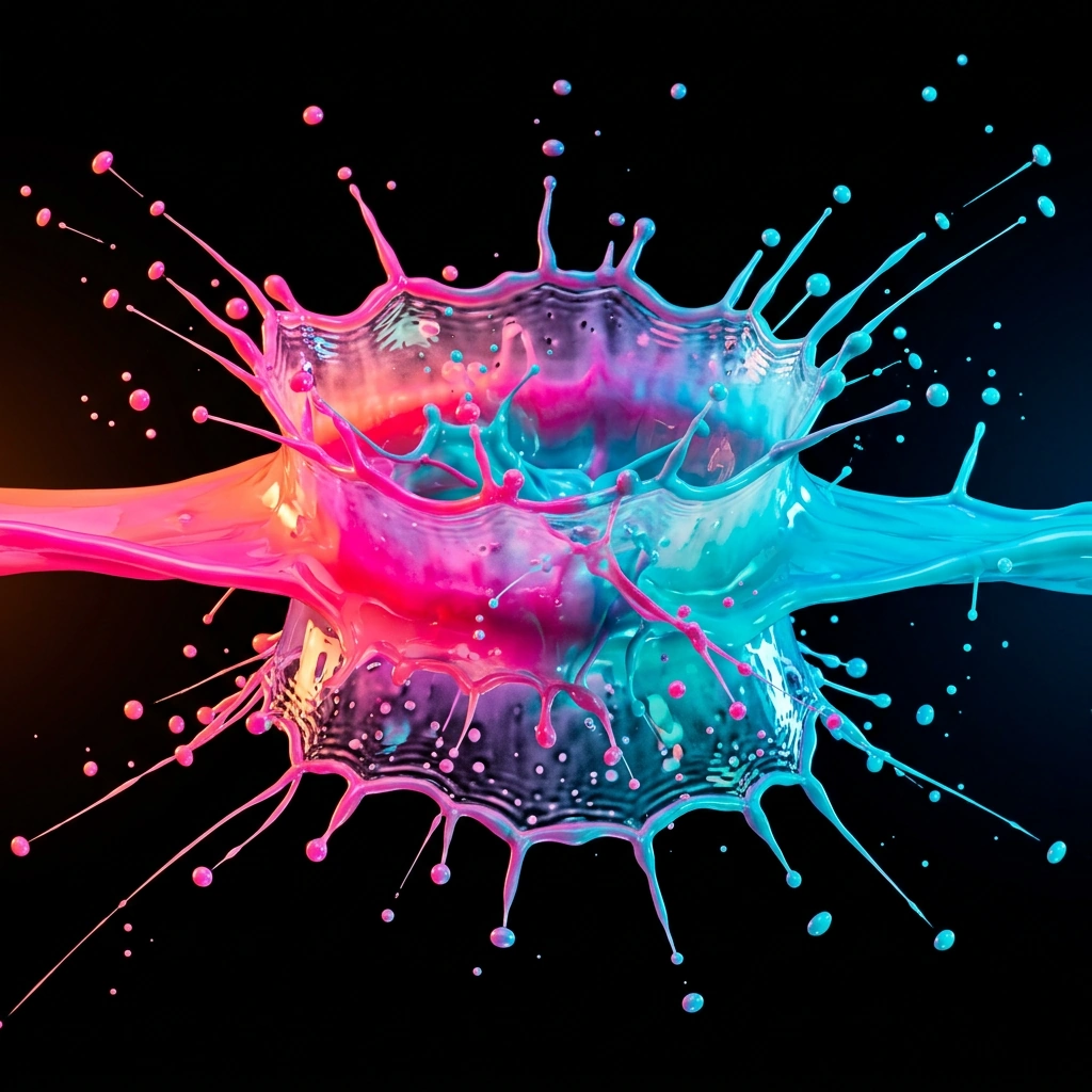 Макро-сплеск рідини — приклад 4