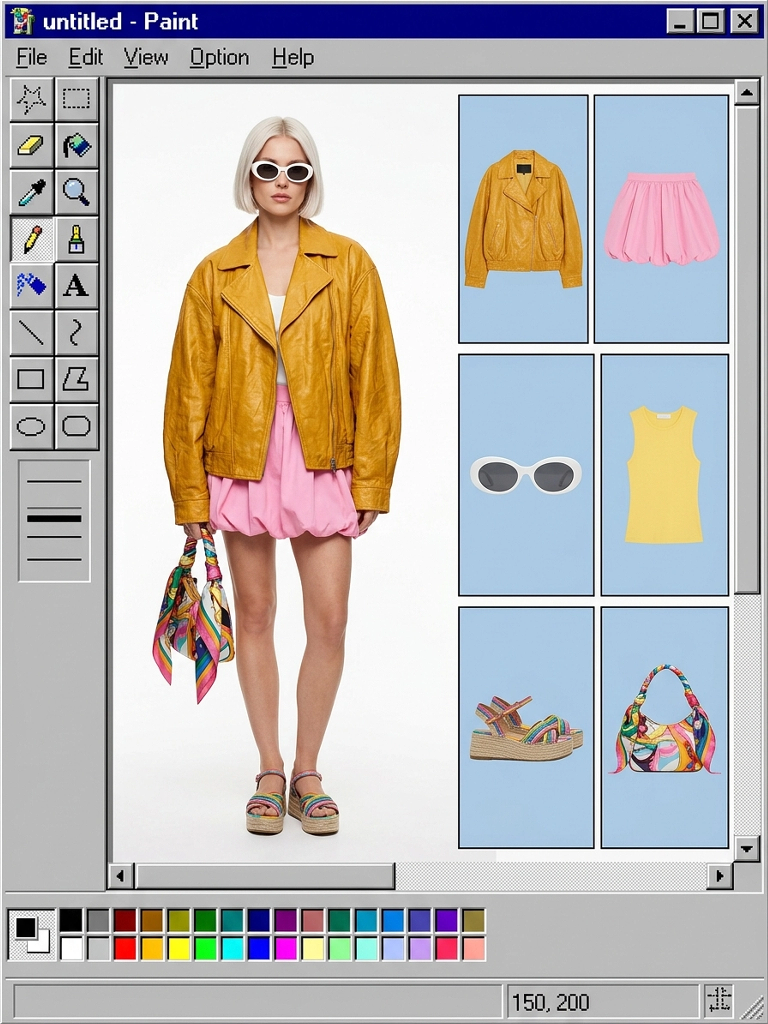 MS Paint фешн-лукбук — приклад 1