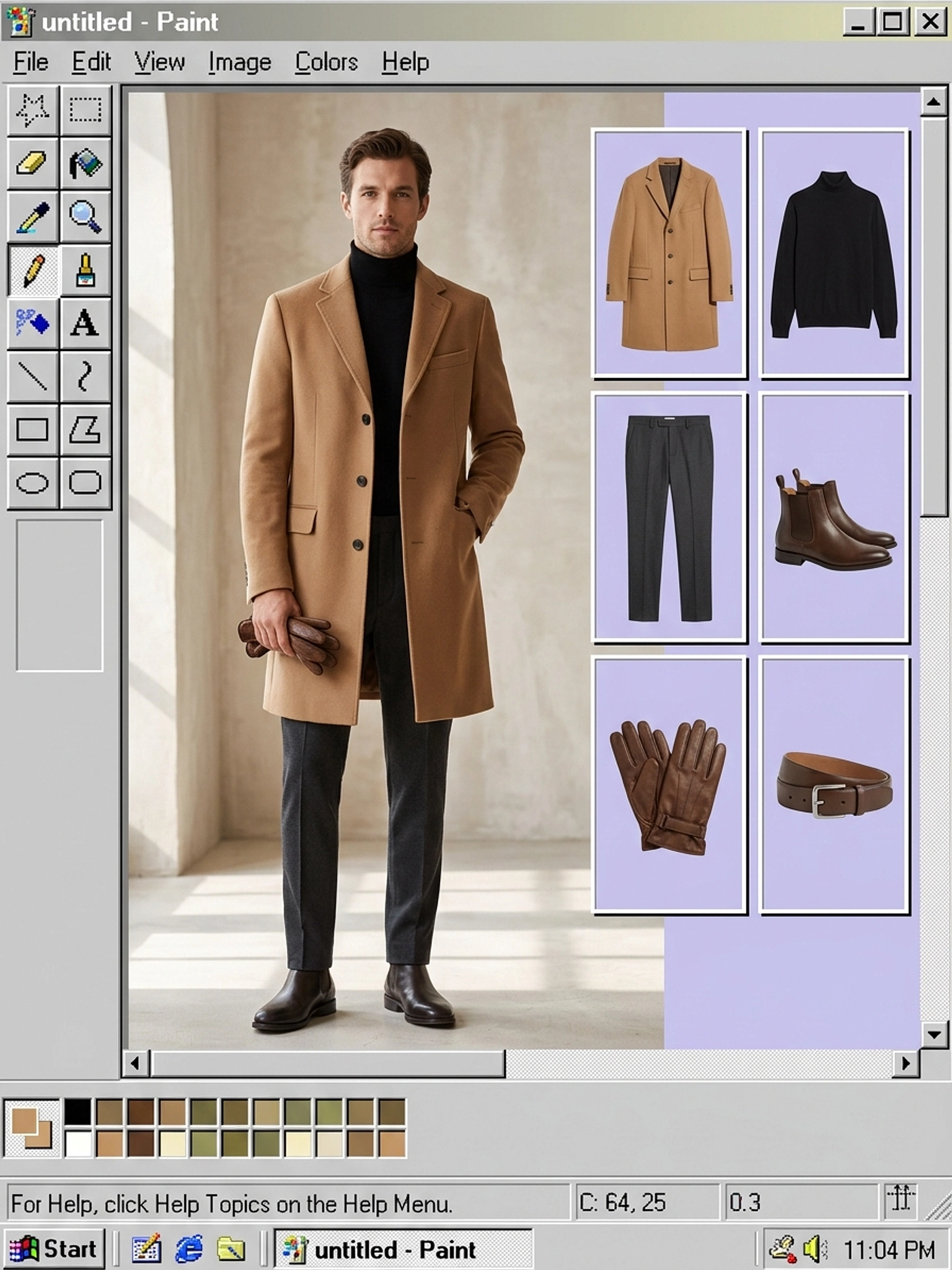 MS Paint фешн-лукбук — приклад 2